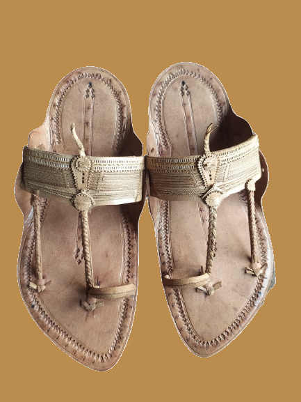 Picture of Handcrafted Kapashi Leather Chappals - Premium Quality with Traditional Look, 10 Strips and Wide Bridge